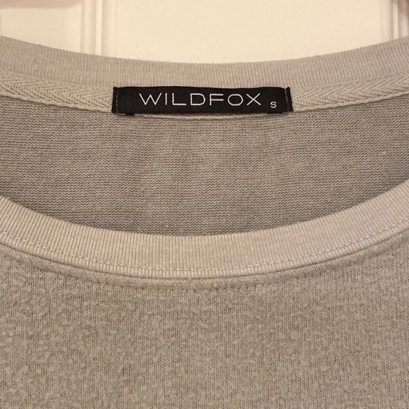 Wildfox “ WHATEVER “ Gray Crew Neck Sweatshirt - Picture 3 of 3